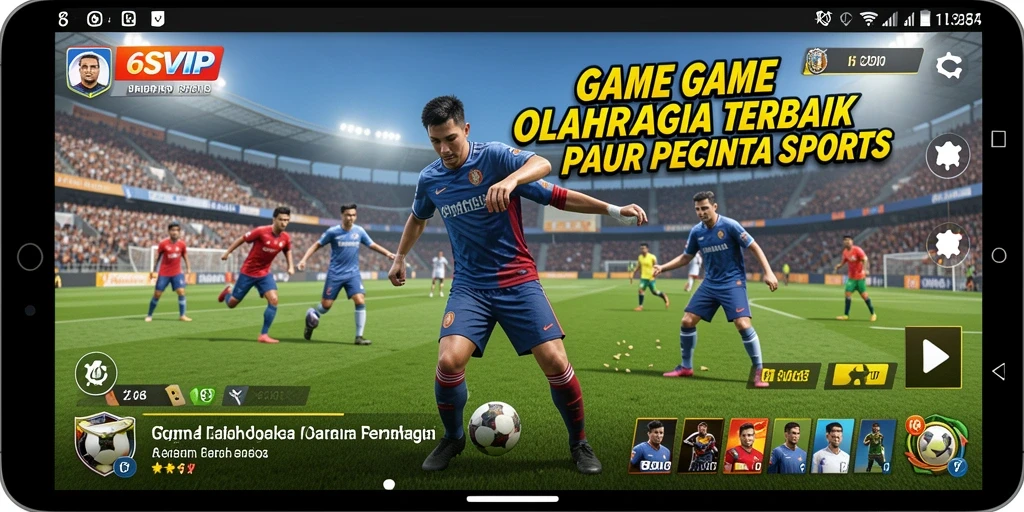 Tampilan gameplay seru dari 6SVIP saat pertandingan olahraga.