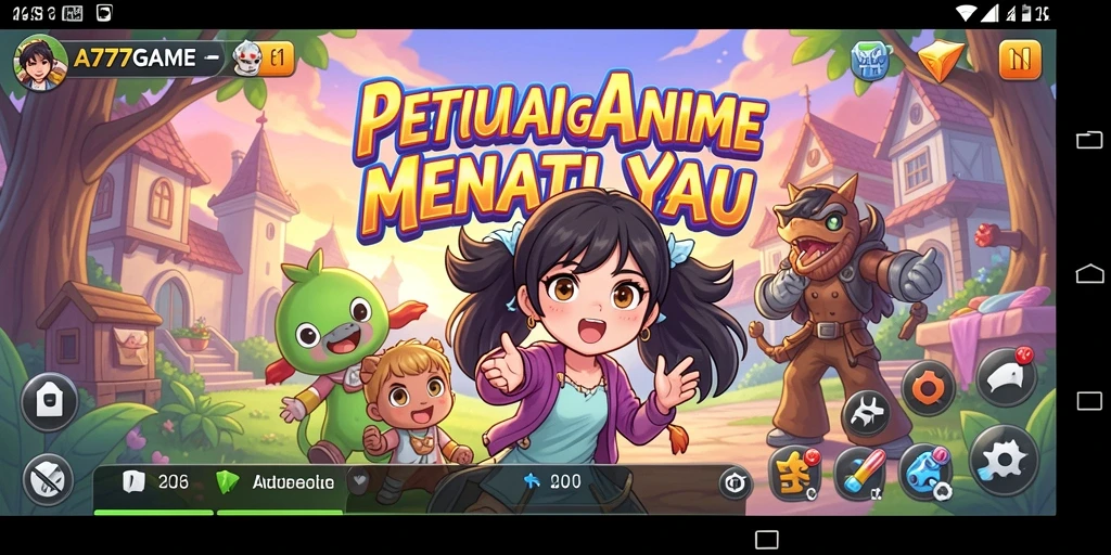 Screenshot A777GAME menampilkan aksi seru dalam dunia Anime.