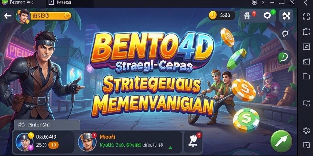 Screenshot utama BENTO4D menunjukkan aksi strategis yang mendebarkan.
