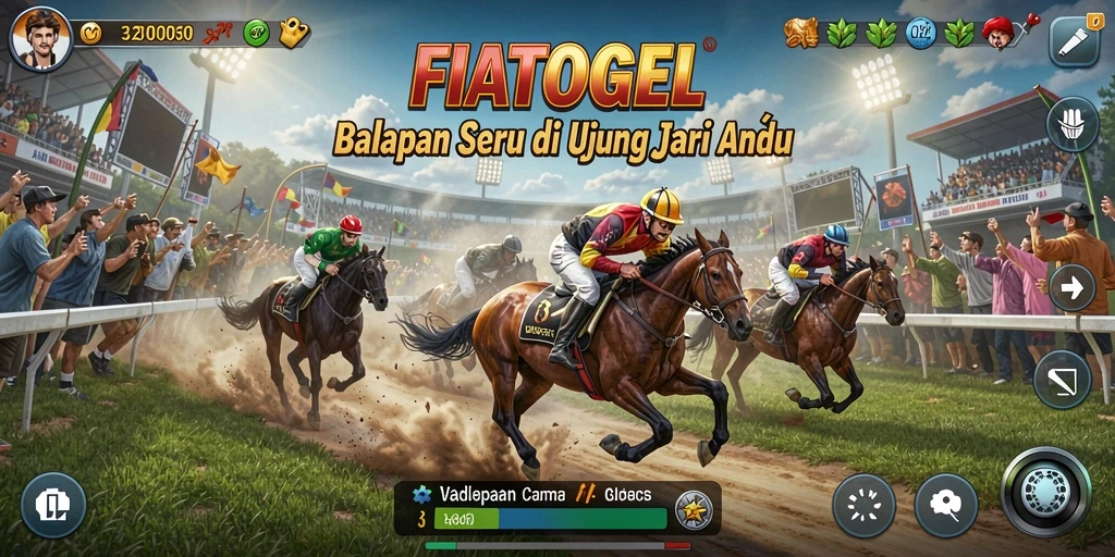 Tampilan balapan seru dalam game FIATOGEL yang memukau.