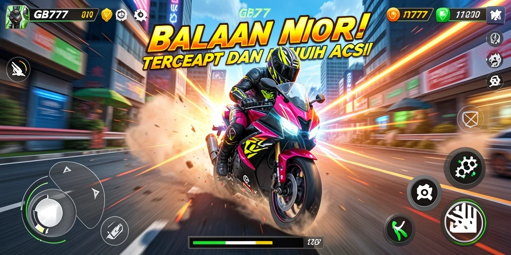 Gambaran gameplay seru balapan motor di GB777.