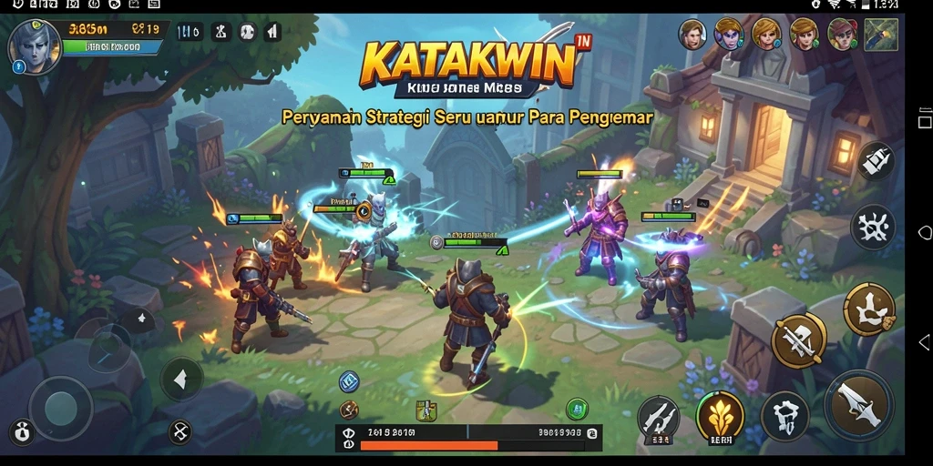 Tampak gameplay seru dari KATAKWIN, sebuah game strategi yang menegangkan.