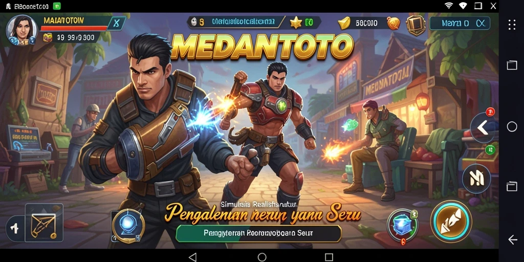 Screenshot gameplay MEDANTOTO dengan tampilan simulasi yang menarik.