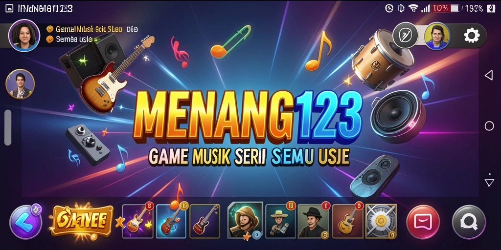 Tampilan seru dari gameplay MENANG123 yang menggugah semangat musik.