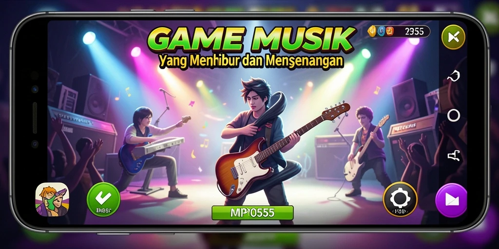 Tampilan game MPO555 dengan gameplay musik yang menarik.