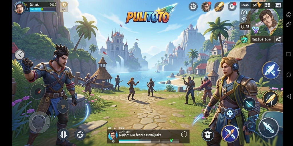 Tangkapan layar gameplay PULITOTO menampilkan petualangan di dunia terbuka.