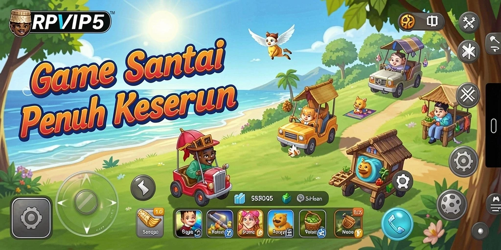 Tampilan gameplay RPVIP5 yang penuh warna dan menyenangkan.