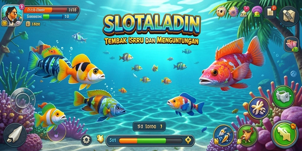 Gameplay menembak ikan yang seru dan menarik di SLOTALADIN.
