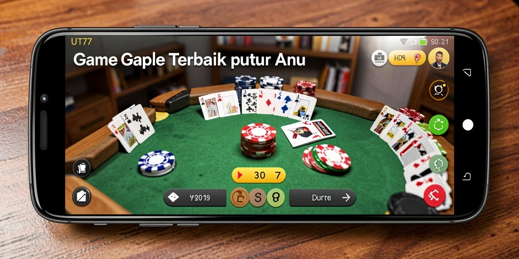 Tampilan screenshot UT77 saat bermain Gaple yang seru.