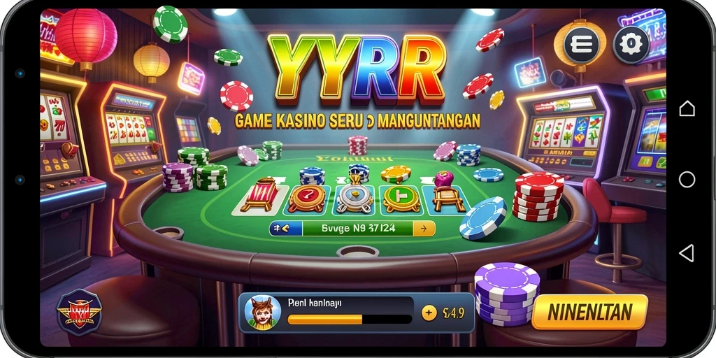 Tampilan gameplay seru di YYRR dengan suasana Kasino yang mengesankan.