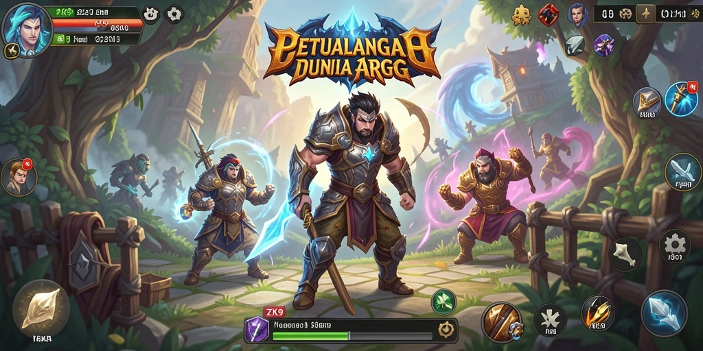 Menampilkan pertarungan seru dalam game ARPG ZK9.